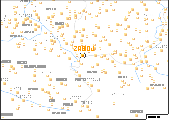 map of Zaboj