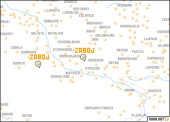 map of Zaboj