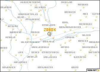 map of Zabok