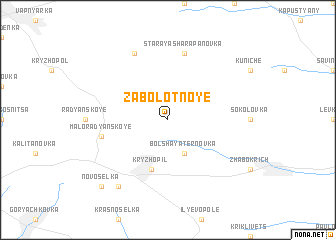 map of Zabolotnoye