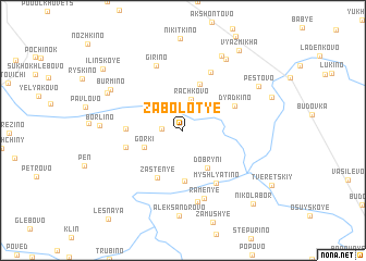 map of Zabolot\