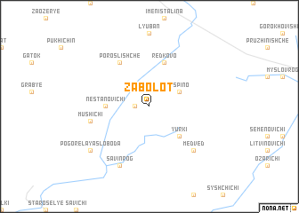 map of Zabolotʼ