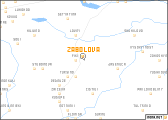 map of Zabolova