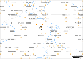 map of Zaborcze