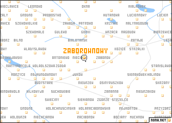 map of Zaborów Nowy