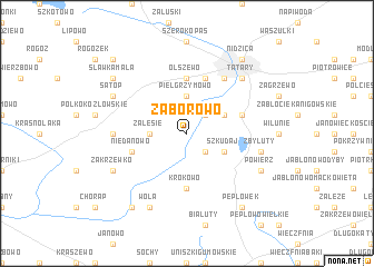 map of Zaborowo