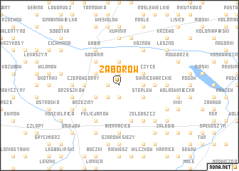 map of Zaborów