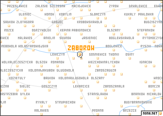 map of Zaborów