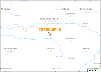 map of Zabór Wielki