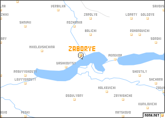 map of Zaborʼye