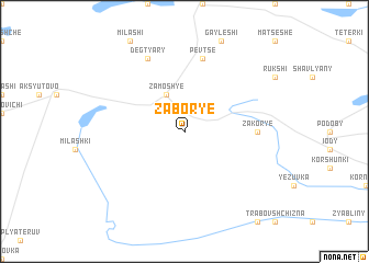 map of Zaborʼye