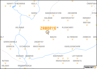 map of Zaborʼye