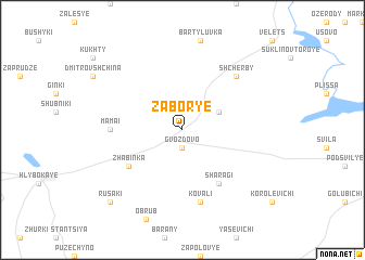 map of Zaborʼye