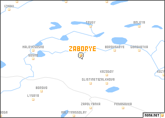 map of Zaborʼye