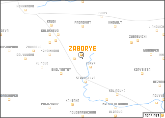 map of Zaborʼye