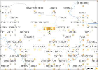 map of Záboř