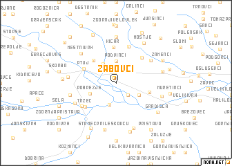 map of Zabovci