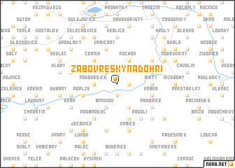 map of Žabovřesky nad Ohří