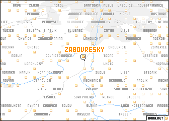 map of Žabovřesky