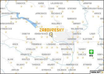 map of Žabovřesky