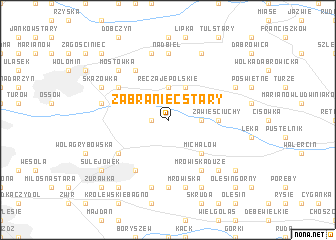 map of Zabraniec Stary