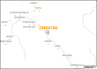 map of Zăbrătău