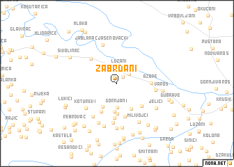 map of Zabrđani