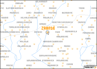 map of Zabrđe