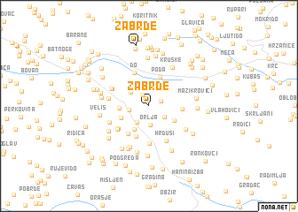 map of Zabrđe