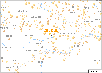 map of Zabrđe