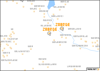 map of Zabrđe