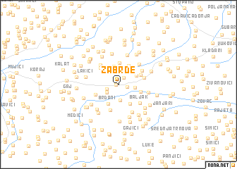 map of Zabrđe