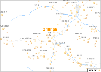 map of Zabrđe