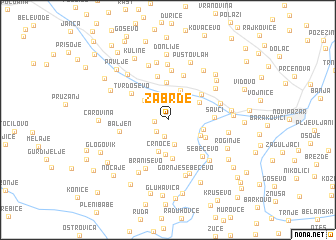 map of Zabrđe