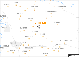 map of Zabrega