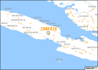 map of Zabreže