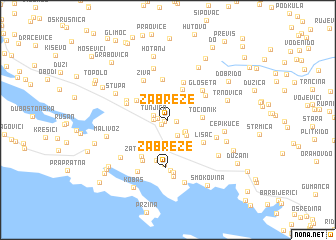 map of Zabreže