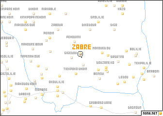 map of Zabré