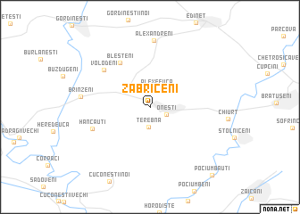 map of Zăbriceni