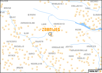 map of Zabrijeg