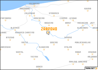 map of Ząbrowo