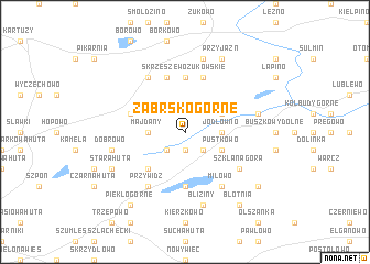 map of Ząbrsko Górne