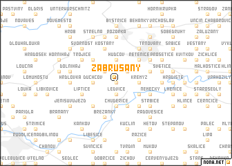 map of Zabrušany