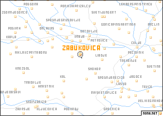 map of Zabukovica