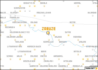 map of Zabuże