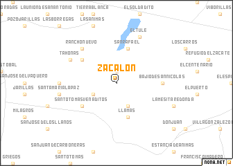 map of Zacalón
