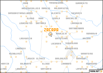 map of Zacapa