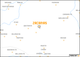 map of Zacarías