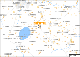map of Zacatal