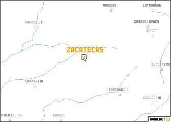 map of Zacatecas